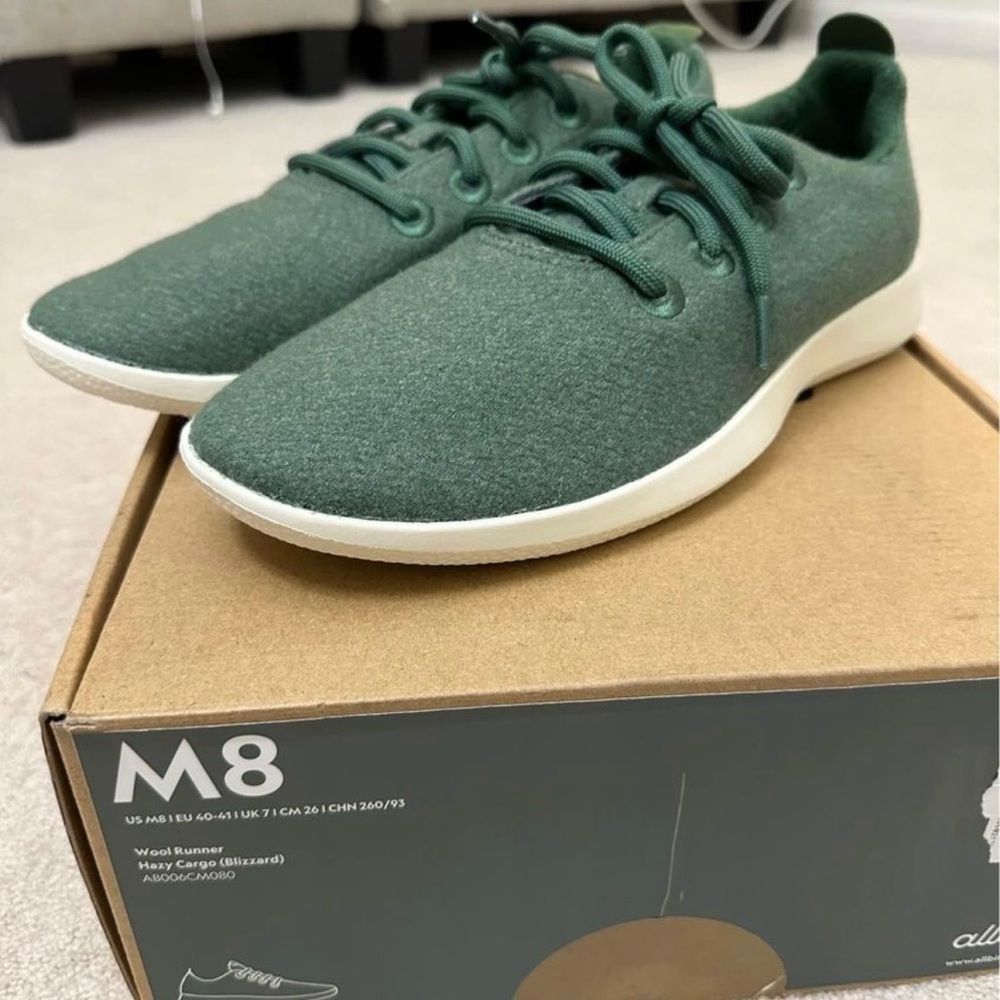 All Birds Wool Runners Hazy Cargo Size 8 - Picture 6 of 6